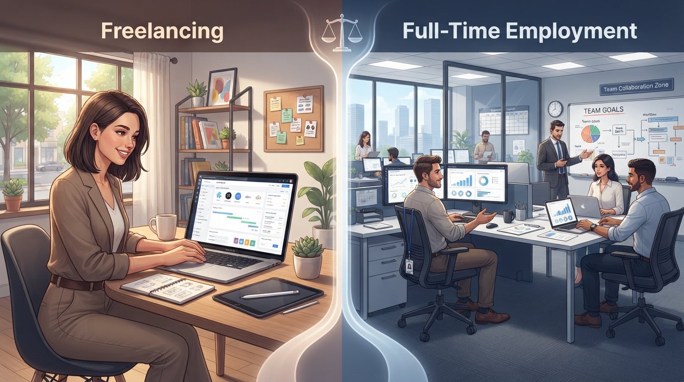 Freelance vs. Full-Time Job: Pros and Cons